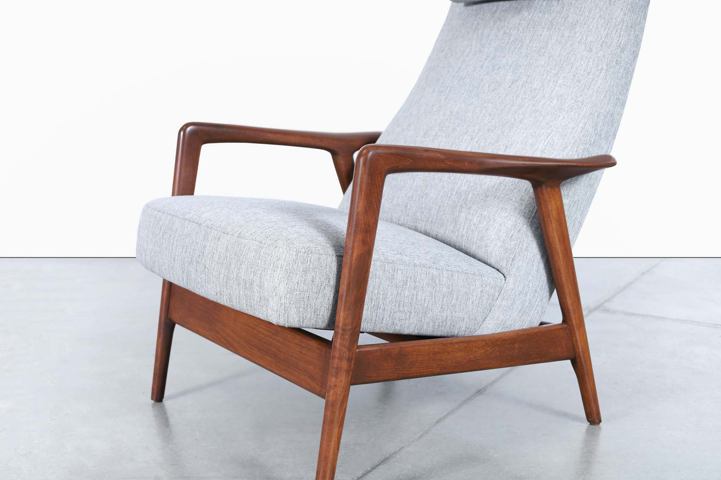 Swedish Walnut Recliner Chair by Alf Svensson for Dux