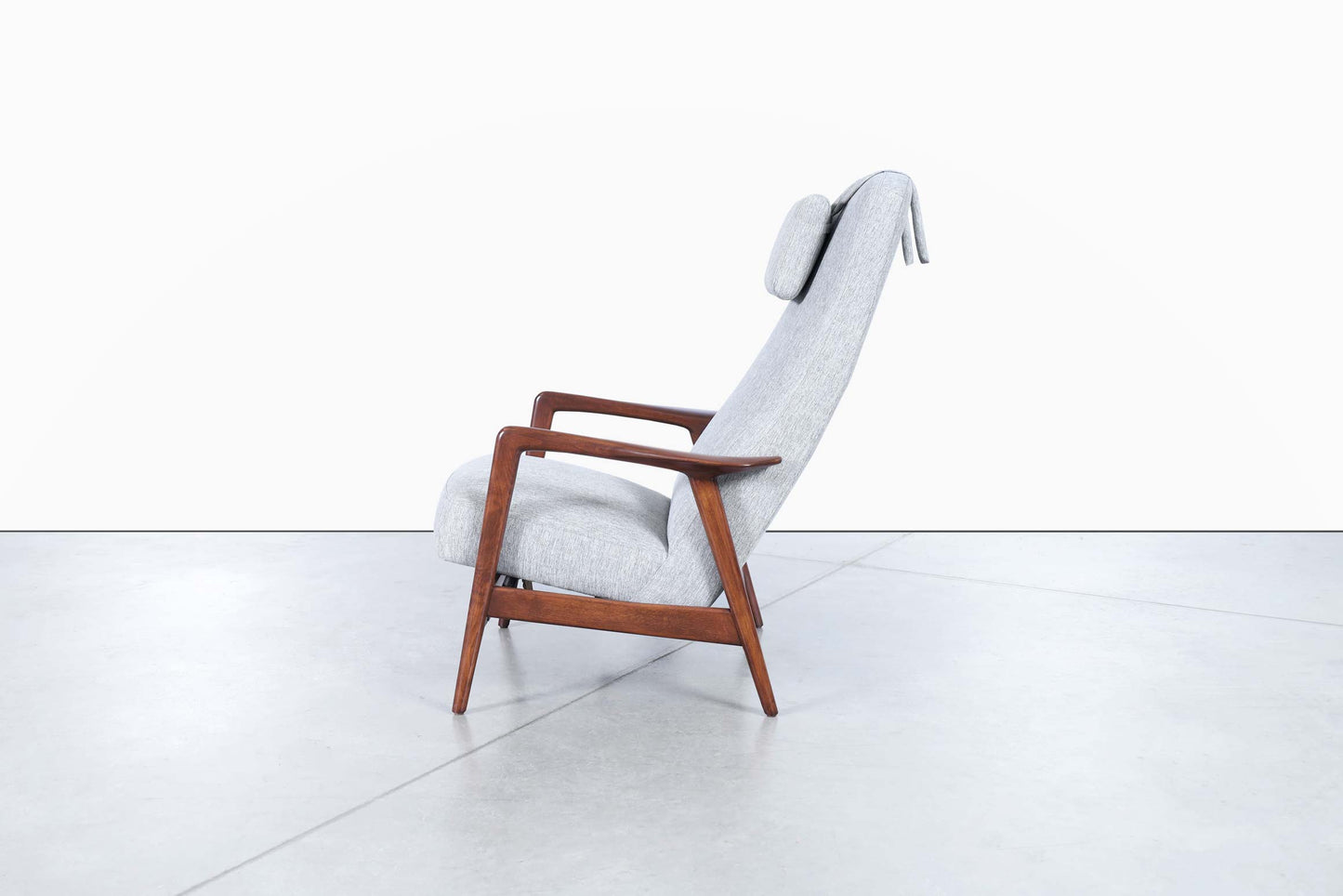 Swedish Walnut Recliner Chair by Alf Svensson for Dux
