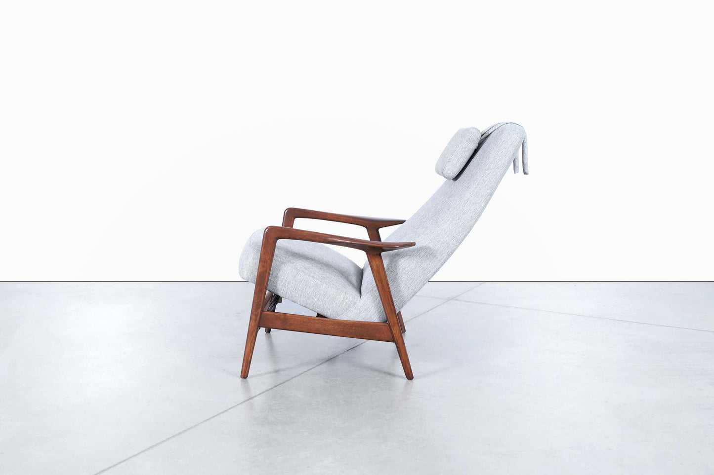 Swedish Walnut Recliner Chair by Alf Svensson for Dux