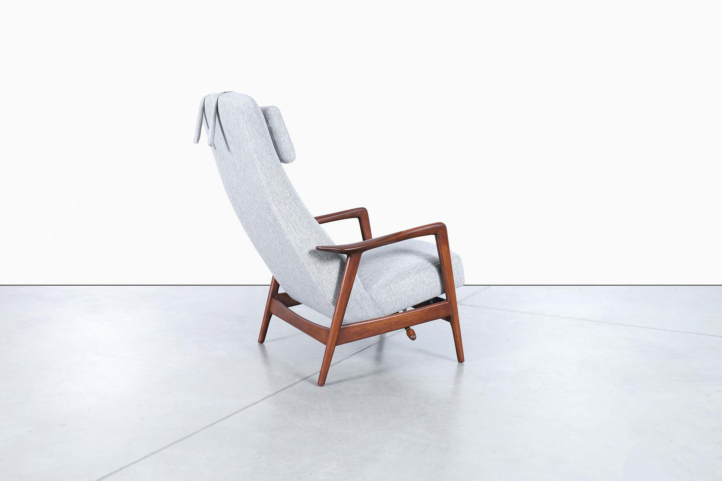 Swedish Walnut Recliner Chair by Alf Svensson for Dux