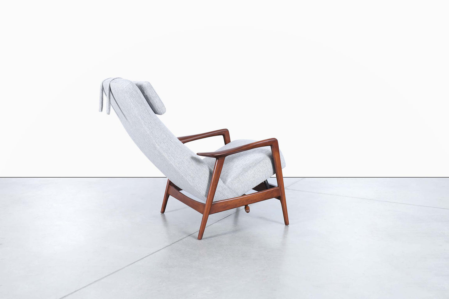 Swedish Walnut Recliner Chair by Alf Svensson for Dux