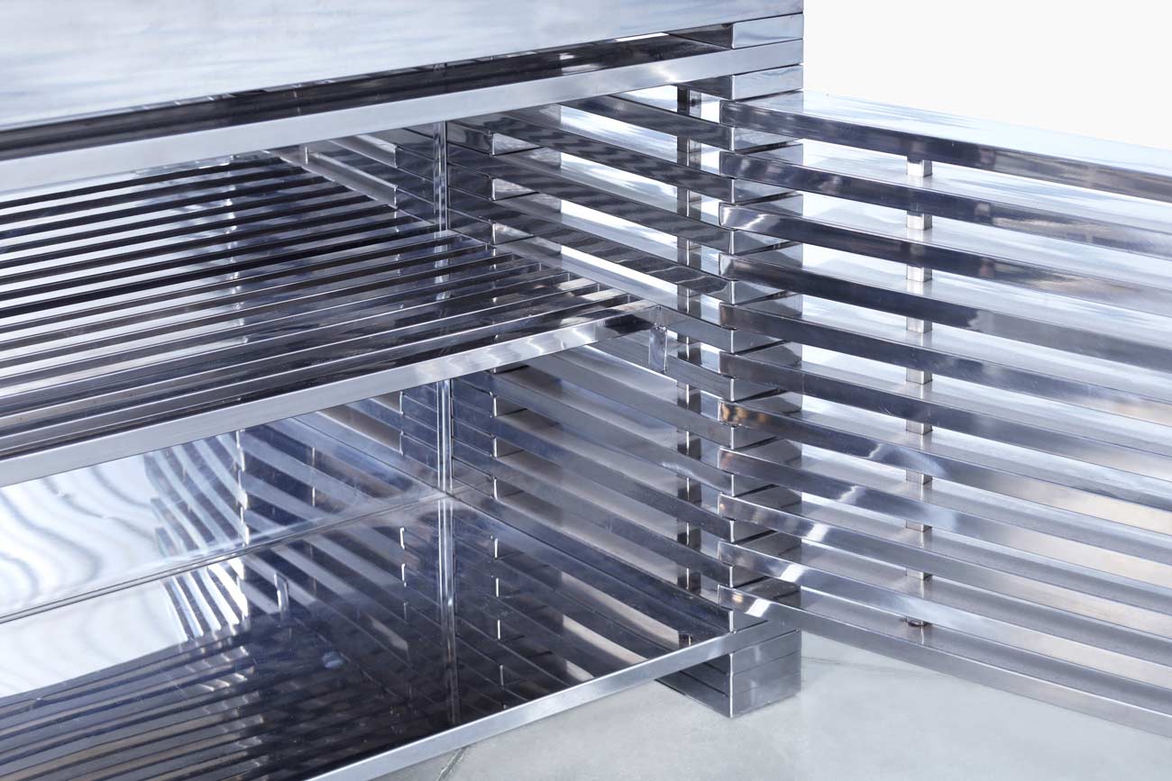 Timothy Oulton Zazenne Stainless Steel Sideboard