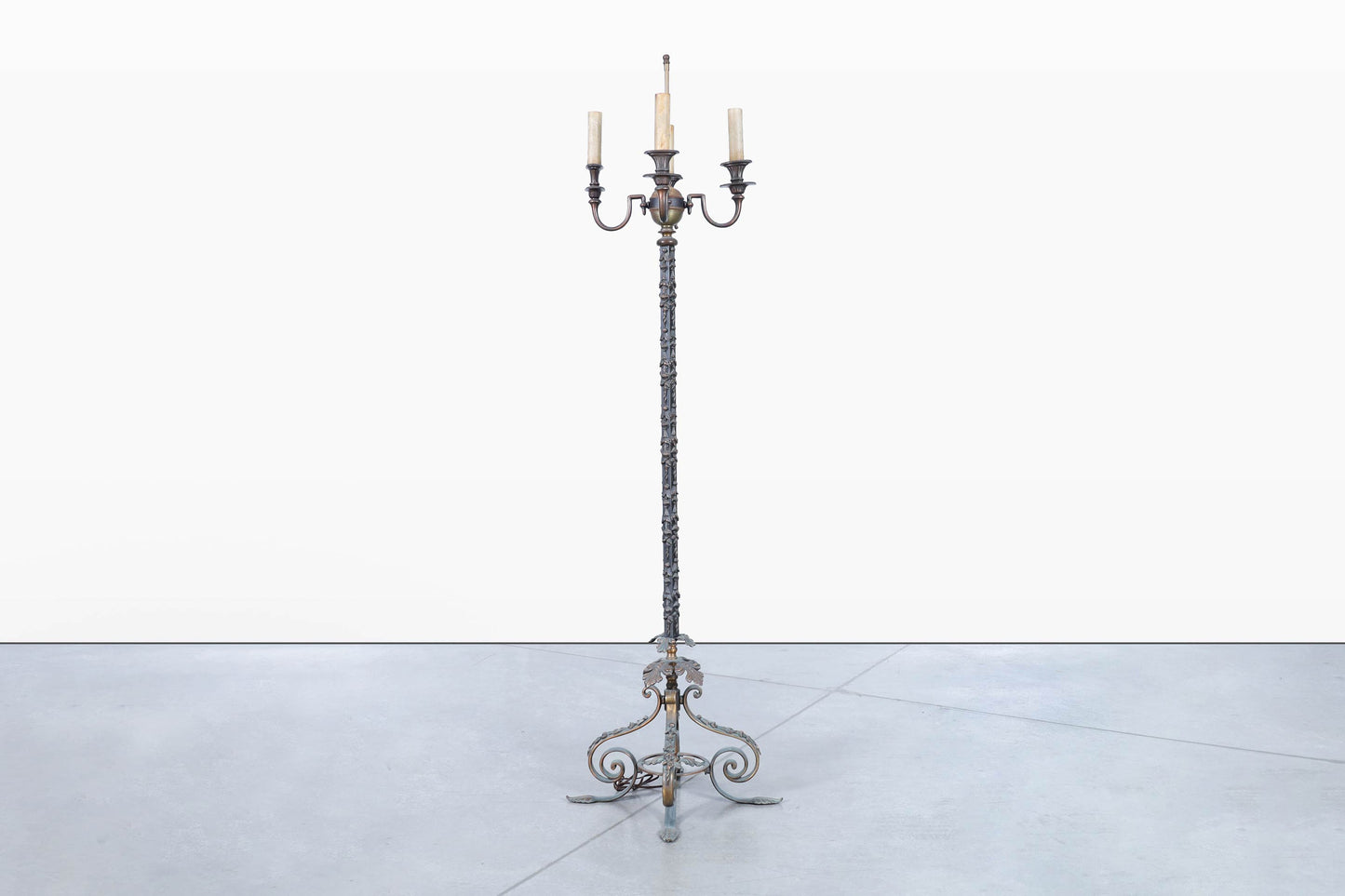 Vintage 19th Century French Bronze Floor Lamp