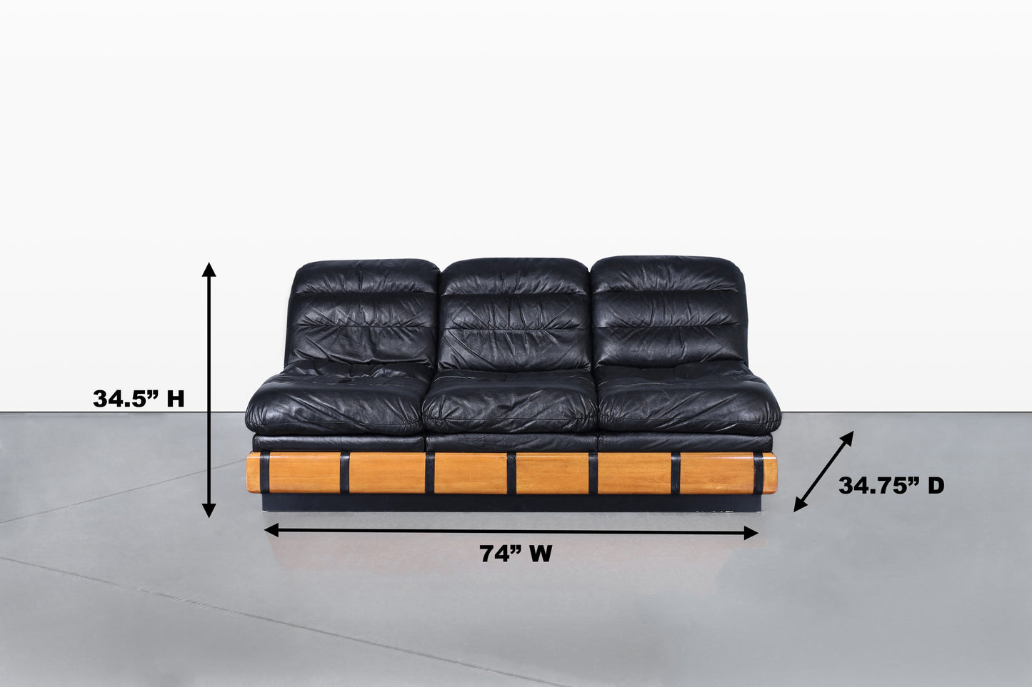 Vintage 3-Piece Modular Seating Group with Coffee Table by Haralson–Seidel