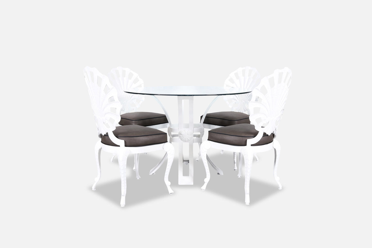 Vintage Aluminum "Shell" Dining Set by Brown Jordan