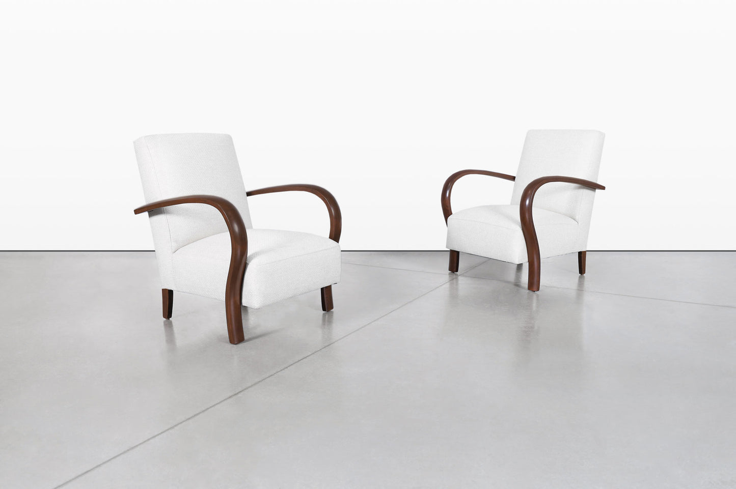 Vintage Art Deco Lounge Chairs Attributed to Jindrich Halabala
