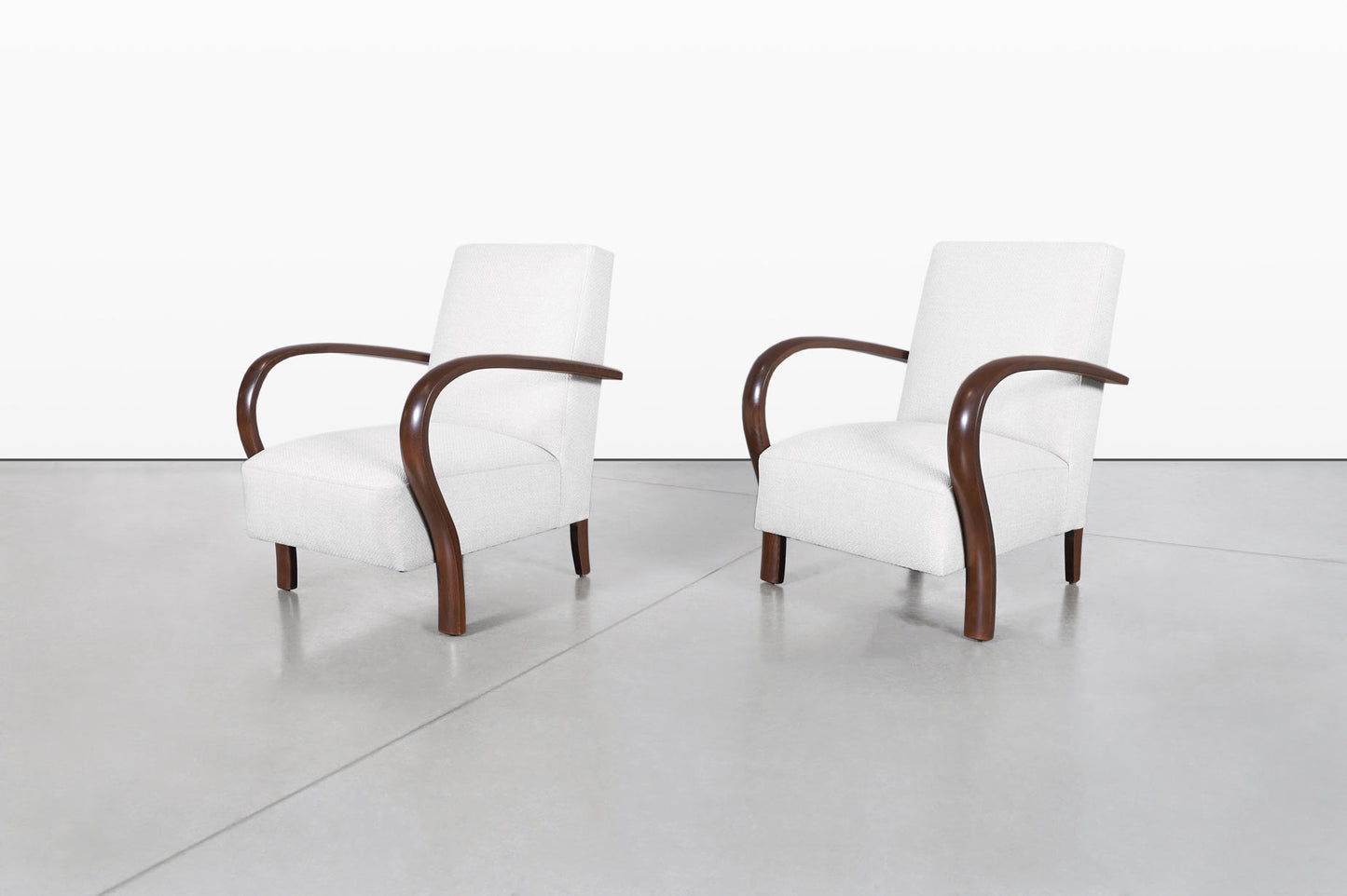 Vintage Art Deco Lounge Chairs Attributed to Jindrich Halabala