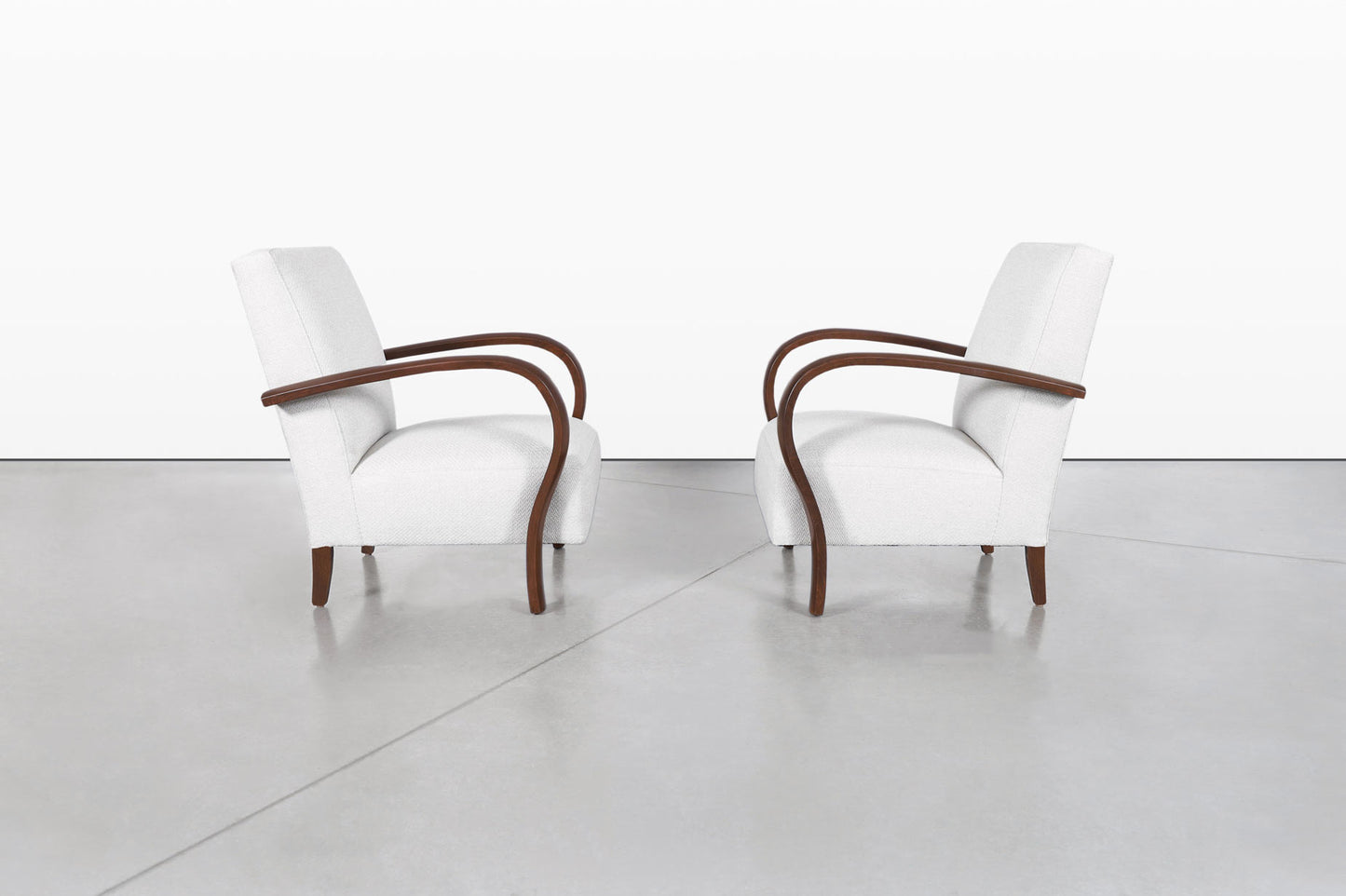 Vintage Art Deco Lounge Chairs Attributed to Jindrich Halabala