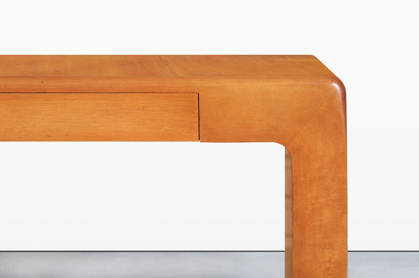 Vintage Bird’s Eye Maple “Waterfall” Executive Desk