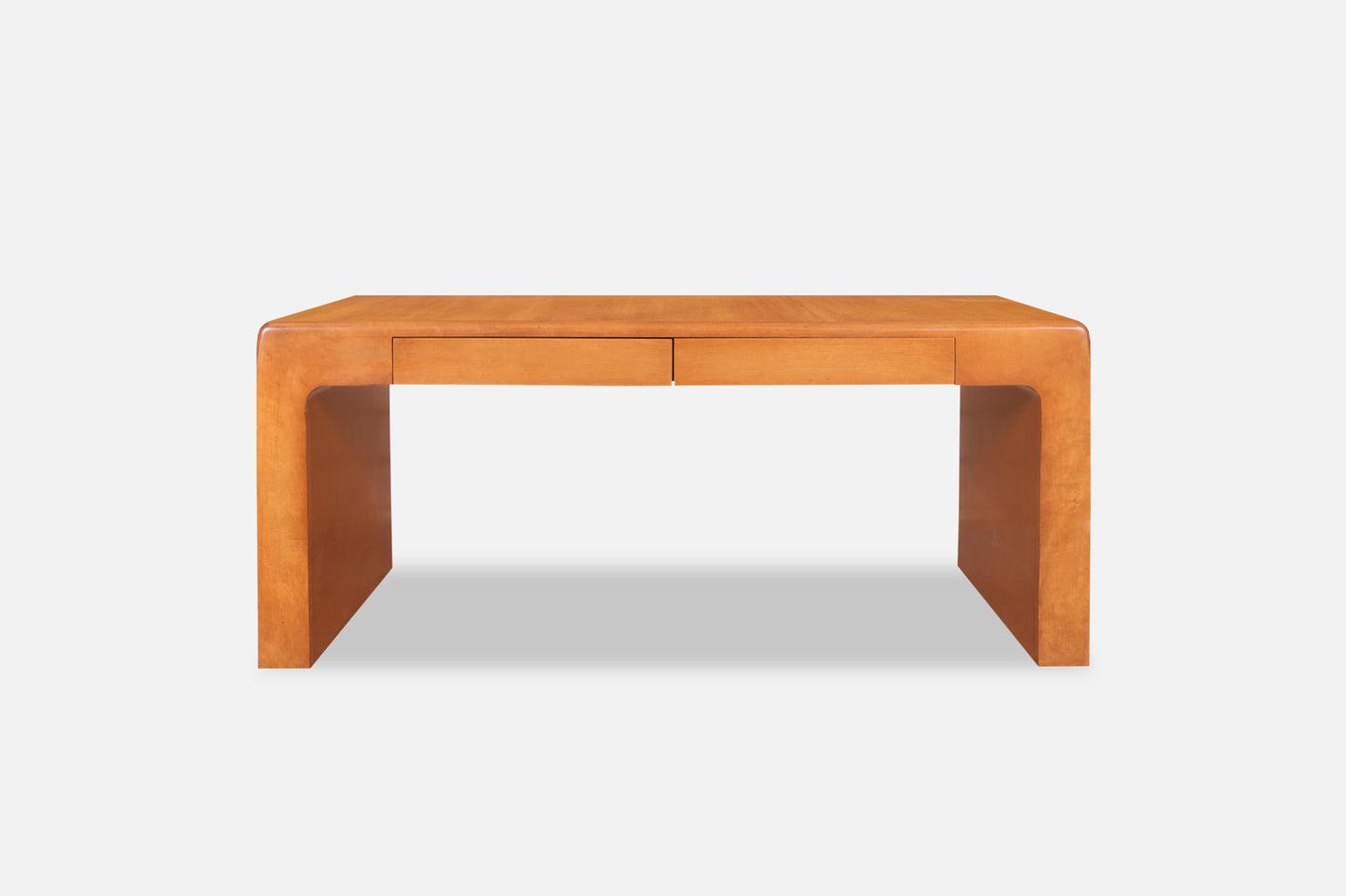 Vintage Bird’s Eye Maple “Waterfall” Executive Desk