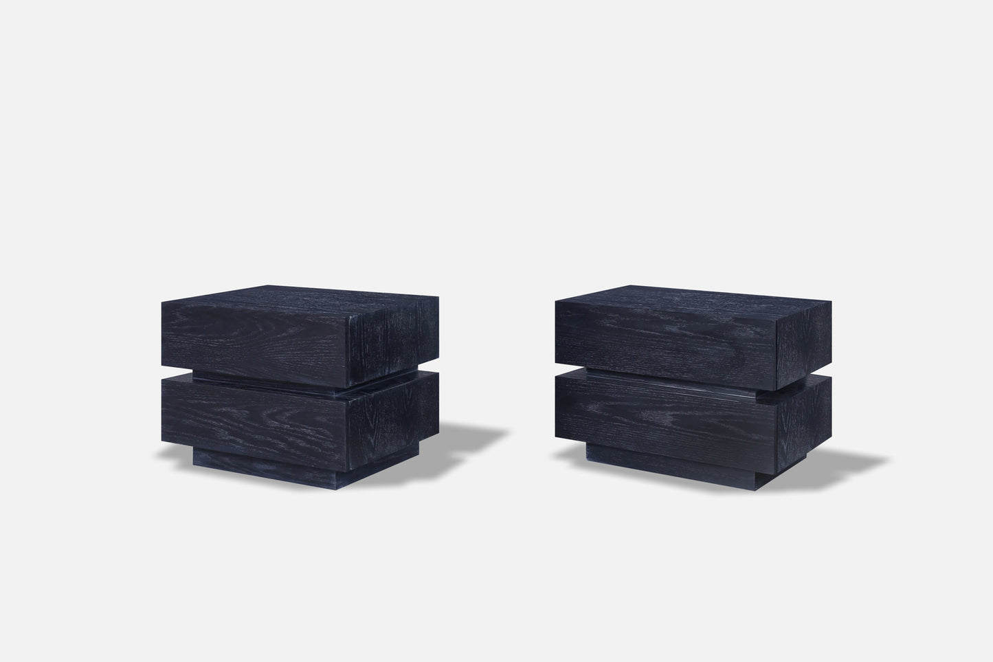 Vintage Black Cerused Nightstands by Steve Chase