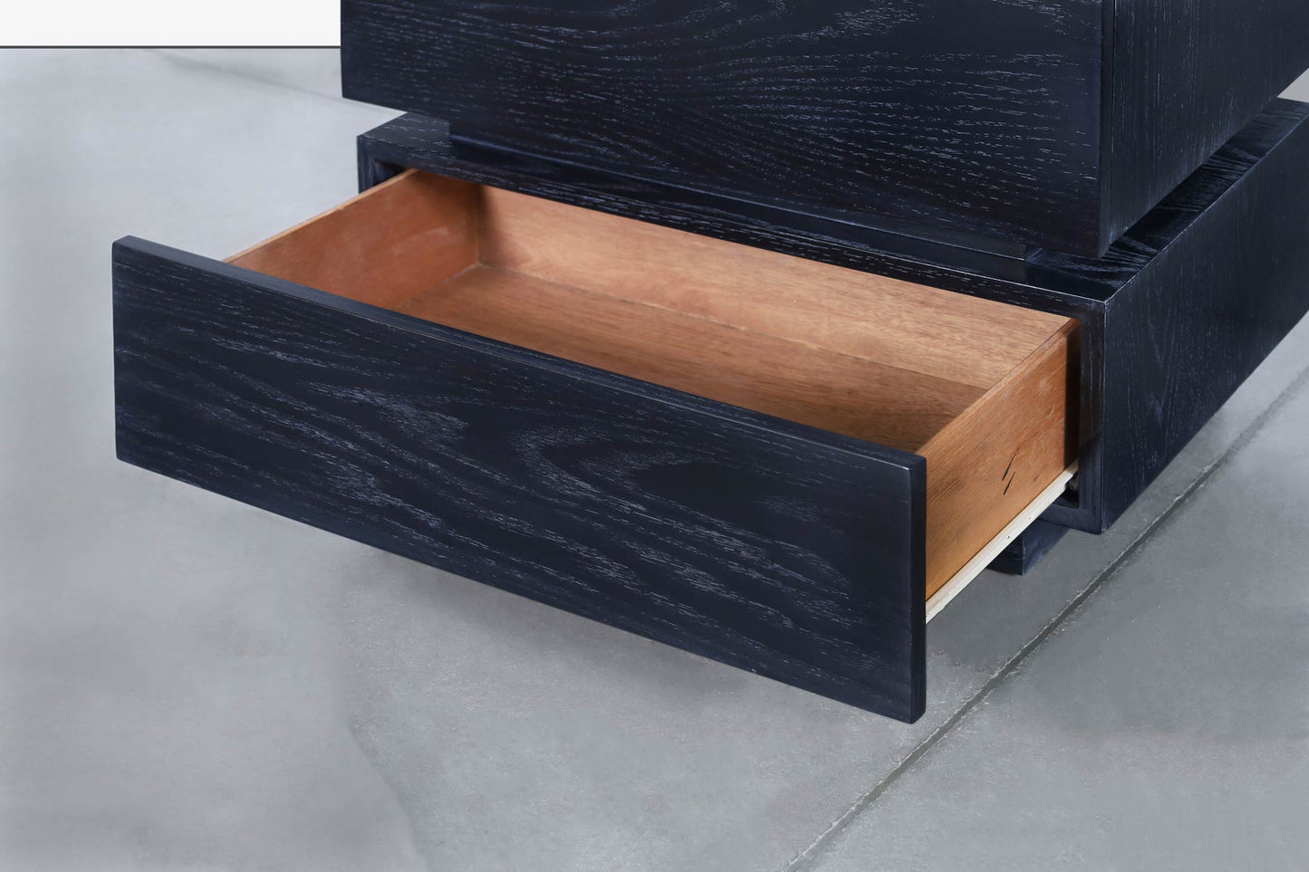 Vintage Black Cerused Nightstands by Steve Chase