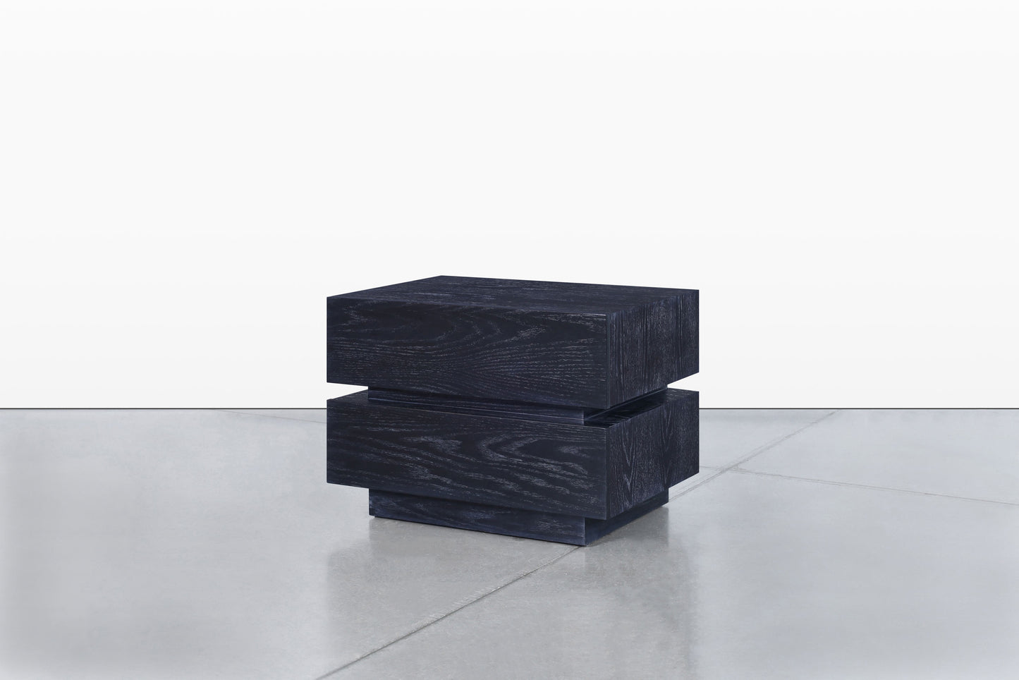 Vintage Black Cerused Nightstands by Steve Chase