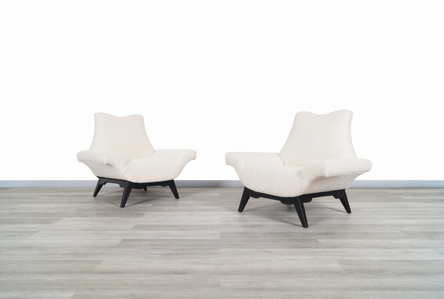 Vintage Boucle "Stingray" Lounge Chairs