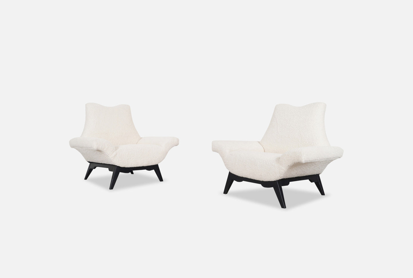 Vintage Boucle "Stingray" Lounge Chairs