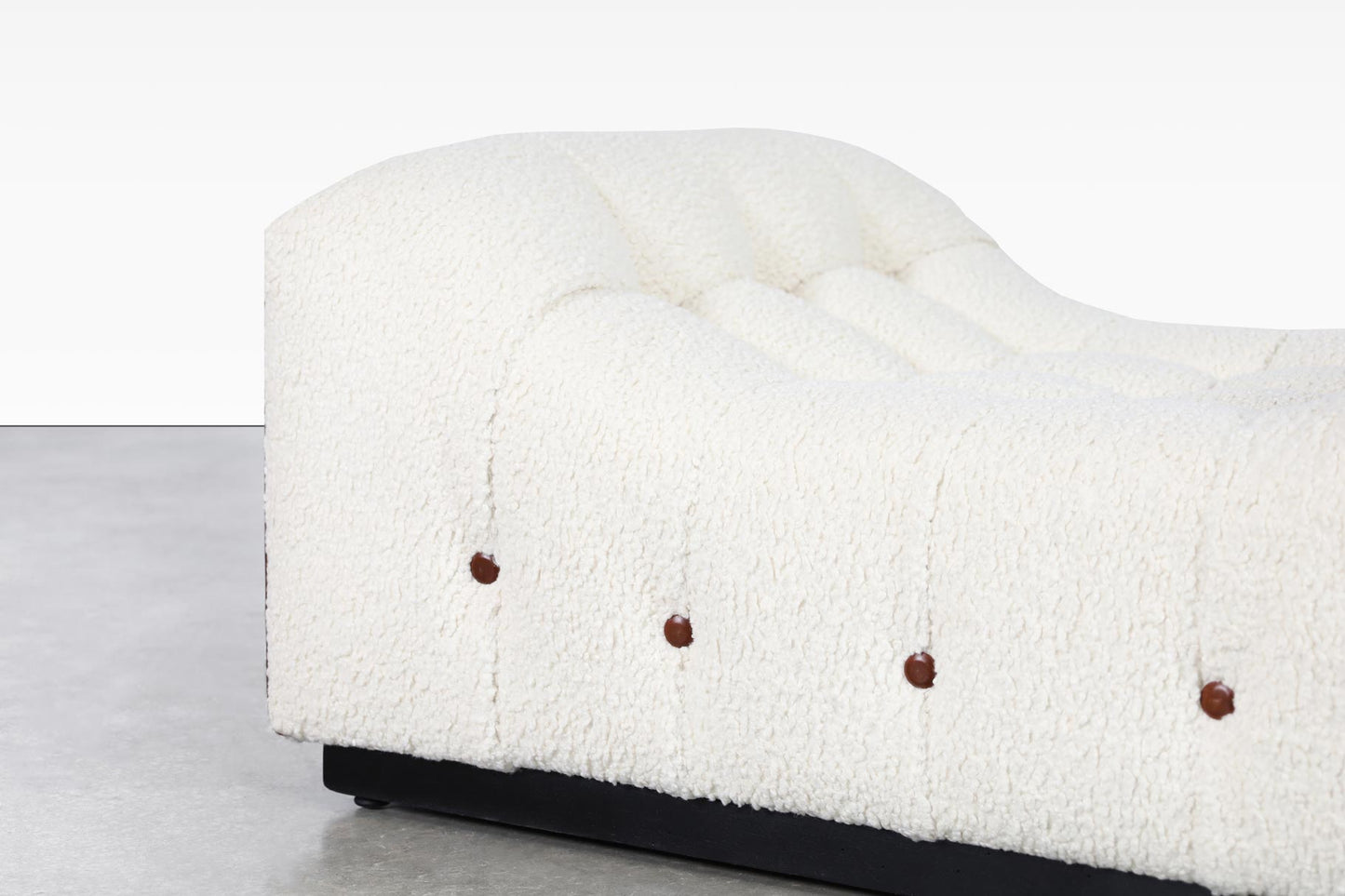 Vintage Boucle Lounge Chair with Ottoman Attributed to Milo Baughman