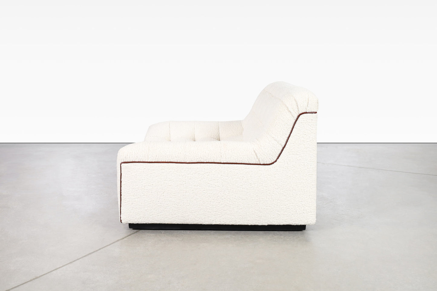 Vintage Boucle Lounge Chair with Ottoman Attributed to Milo Baughman