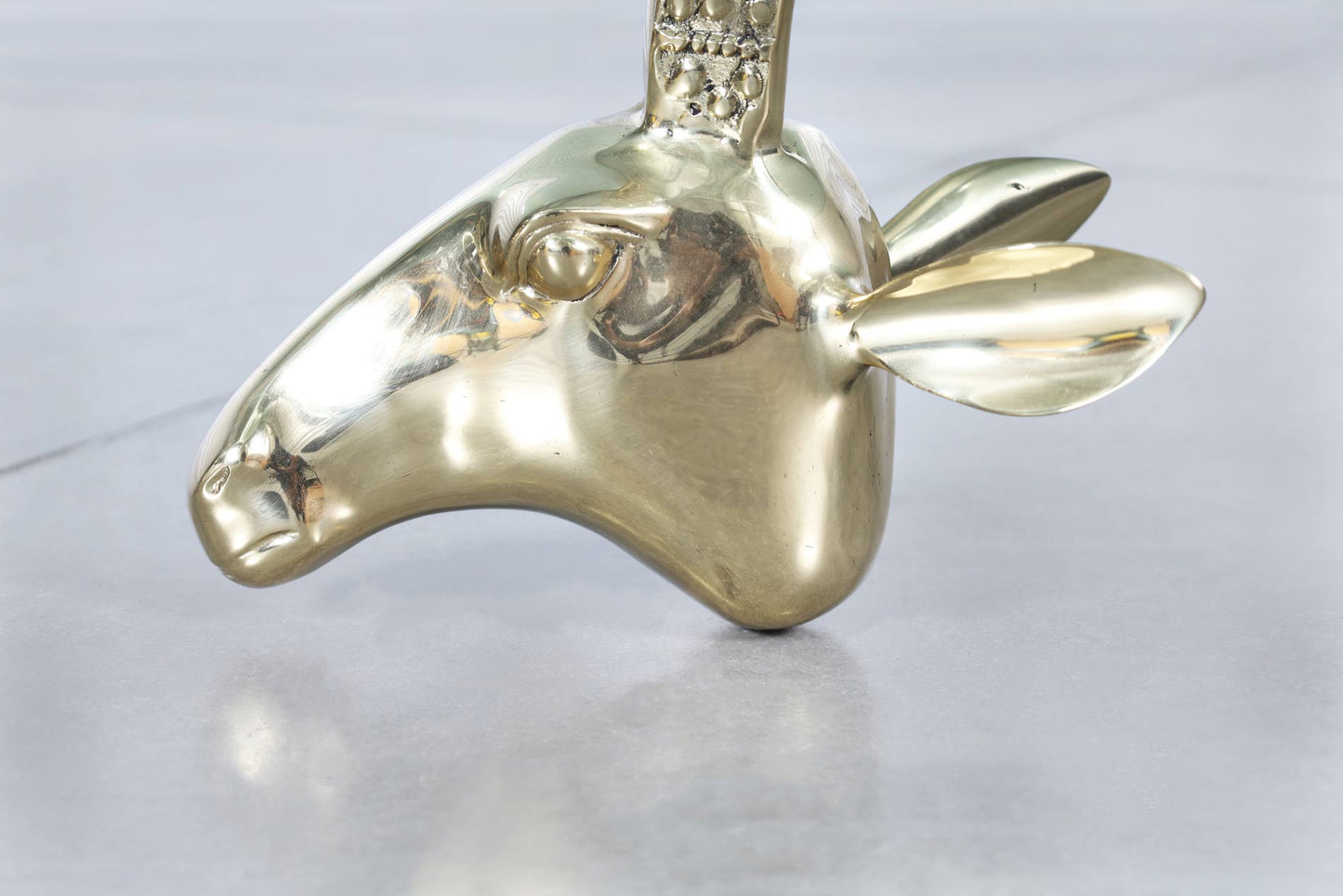 Vintage Brass Ibex Rams Head Coffee Table in the Style of Alain Chervet