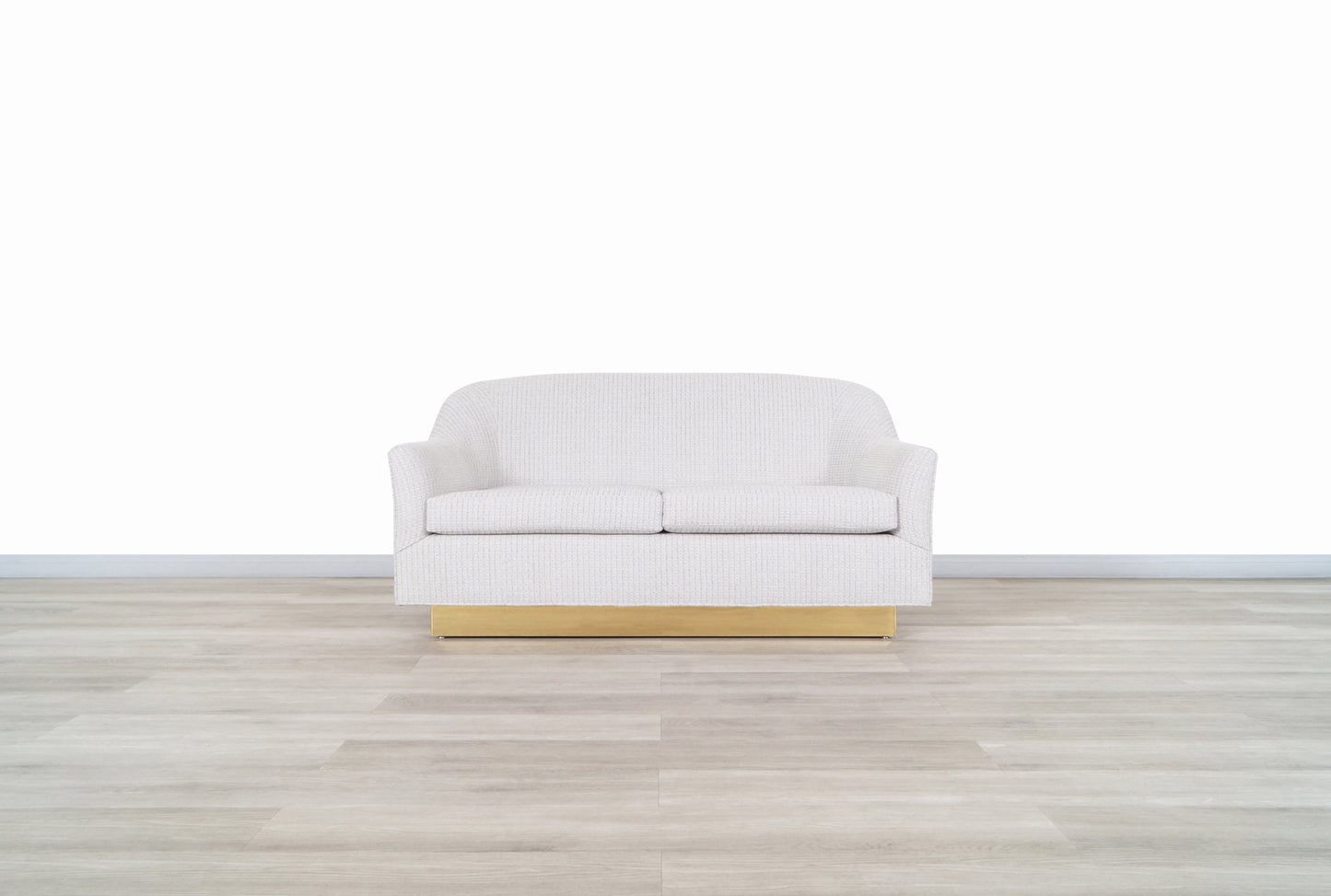 Vintage Brass Loveseat by Milo Baughman for Thayer Coggin