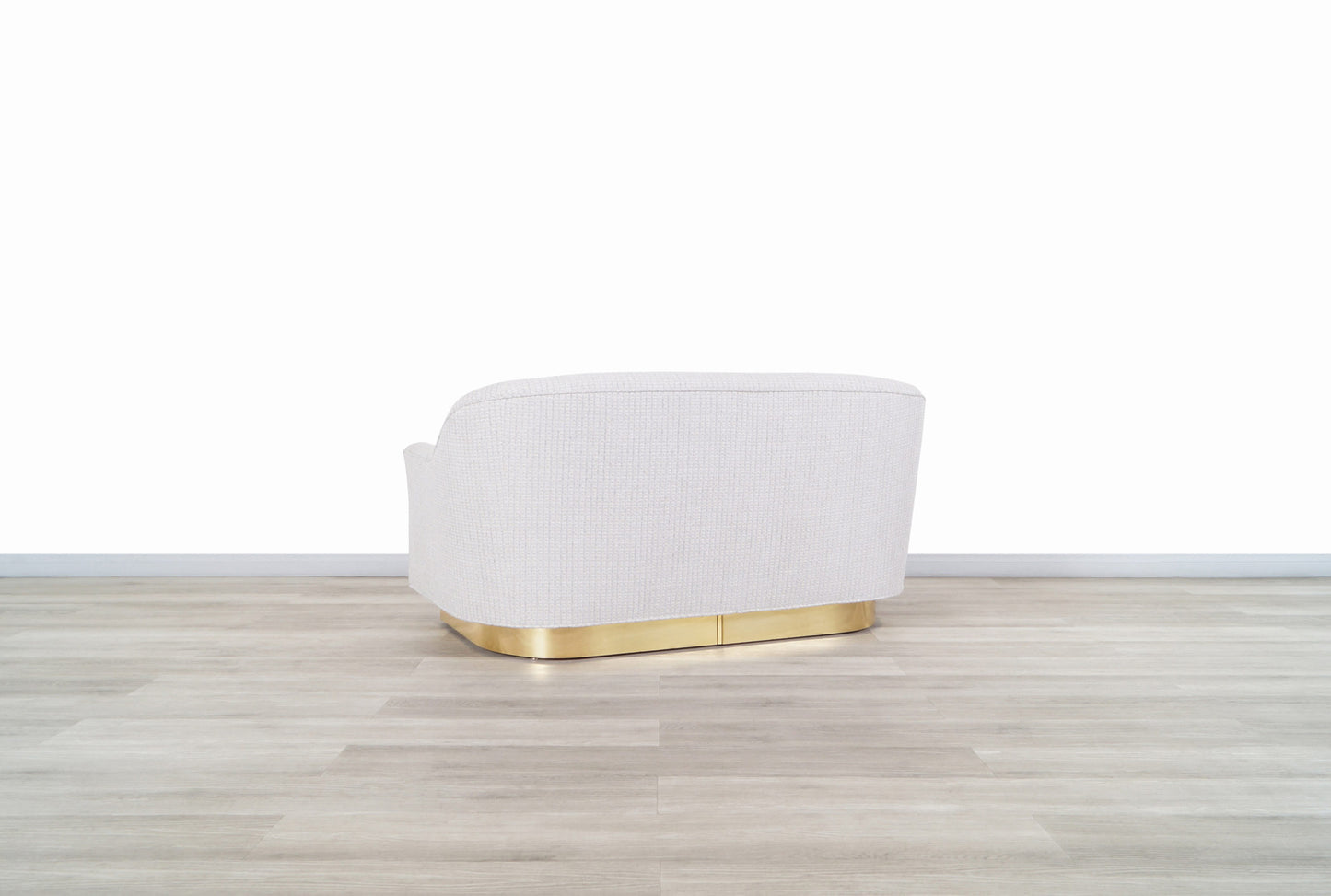 Vintage Brass Loveseat by Milo Baughman for Thayer Coggin