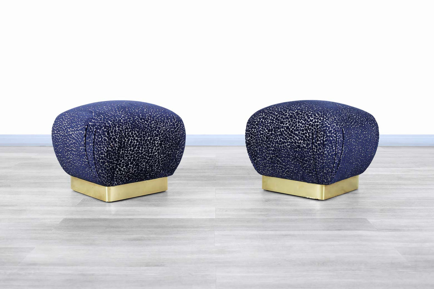 Vintage Brass Stools/Ottomans by Marge Carson