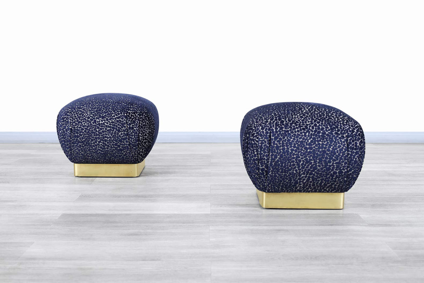 Vintage Brass Stools/Ottomans by Marge Carson