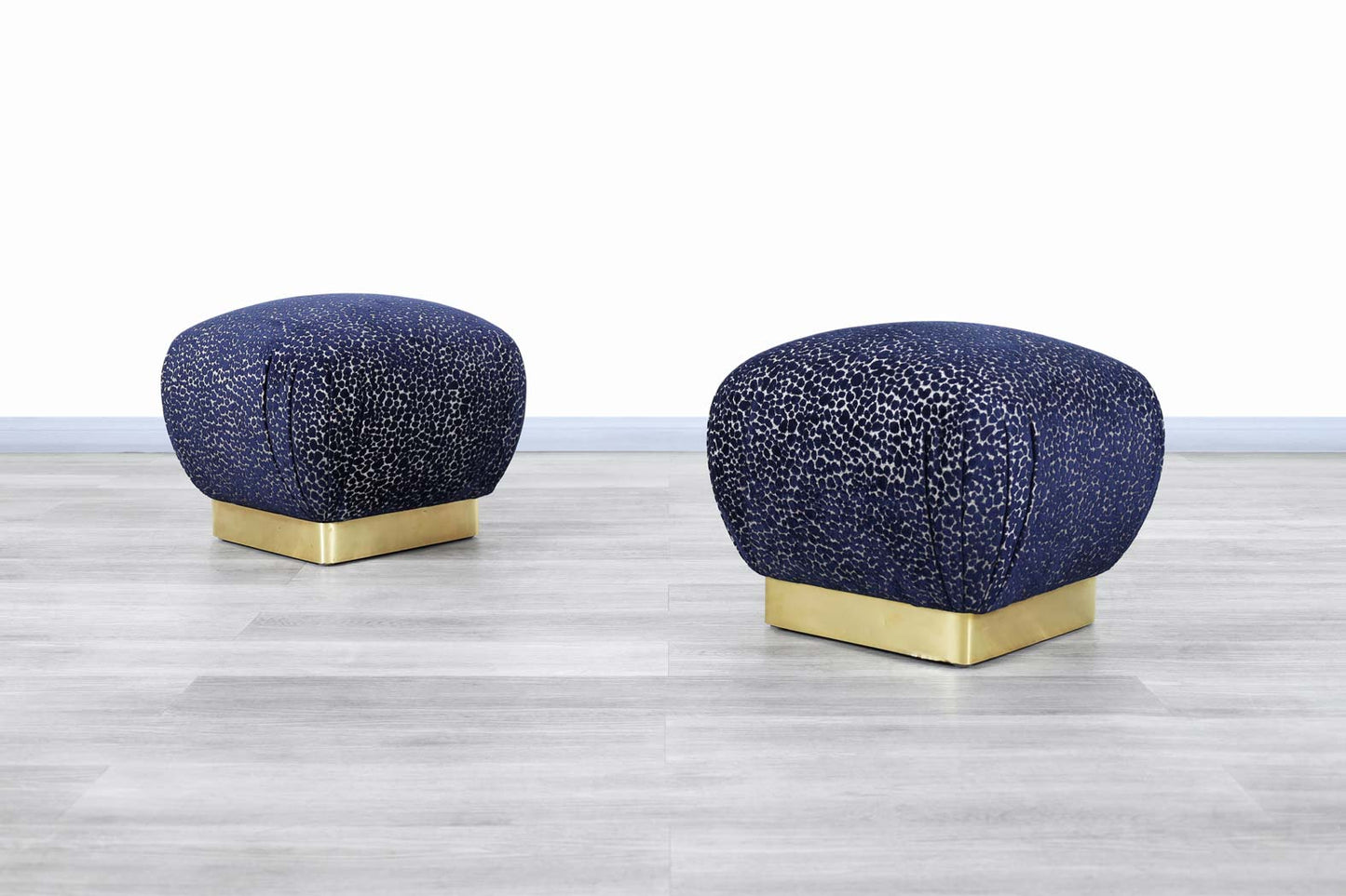 Vintage Marge Carson Brass Stools/Ottomans