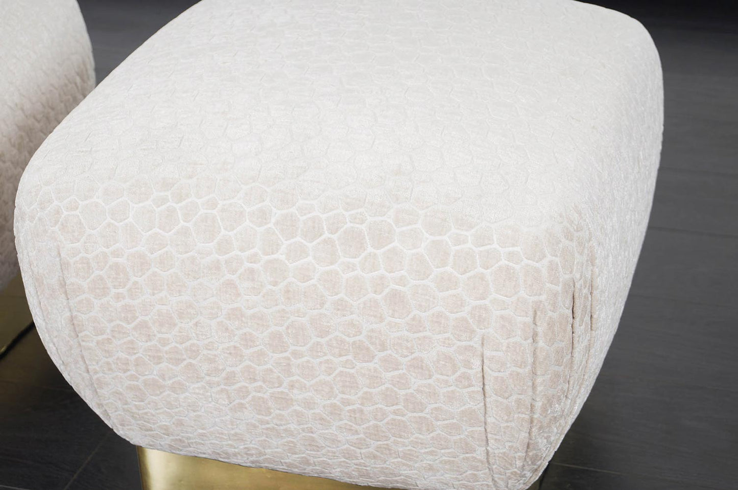 Vintage Brass "Poufs" Ottomans by Marge Carson