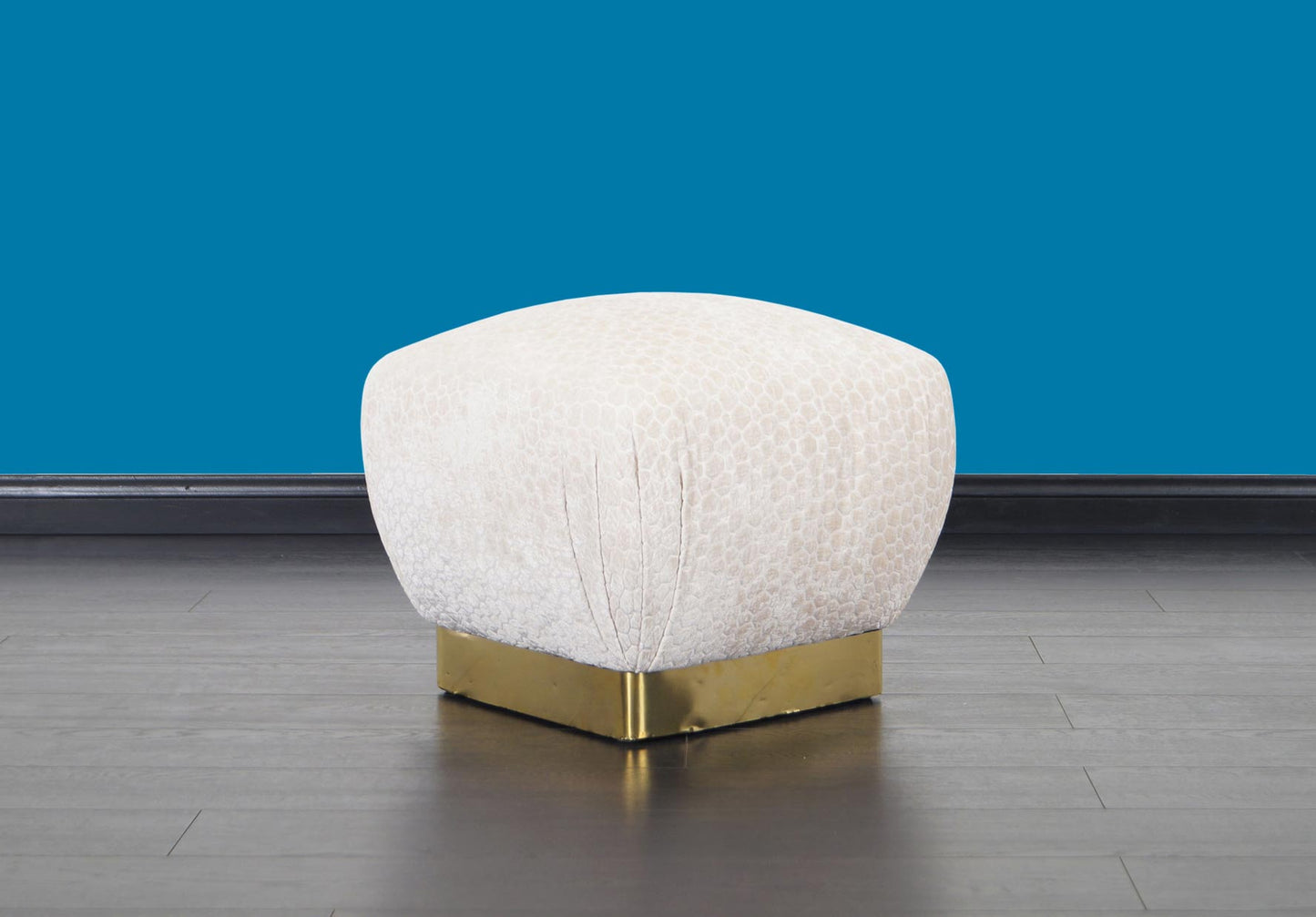 Vintage Brass "Poufs" Ottomans by Marge Carson