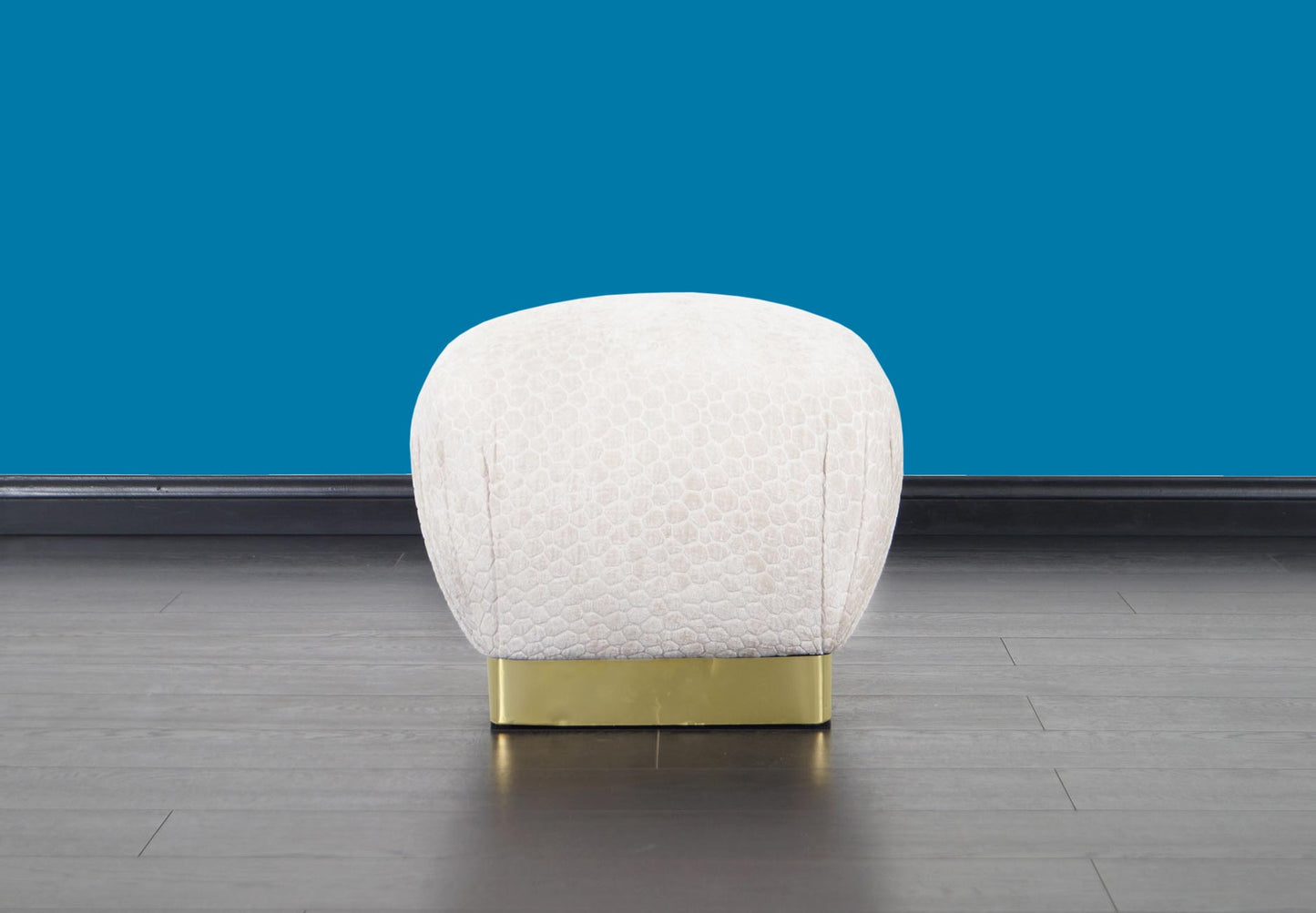 Vintage Brass "Poufs" Ottomans by Marge Carson