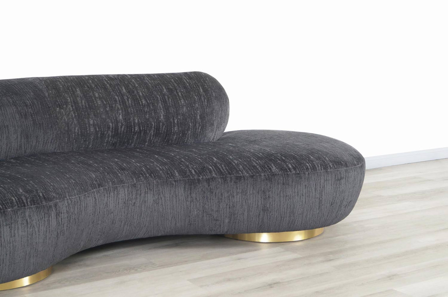 Vintage Brass "Serpentine" Sofa Attributed to Vladimir Kagan