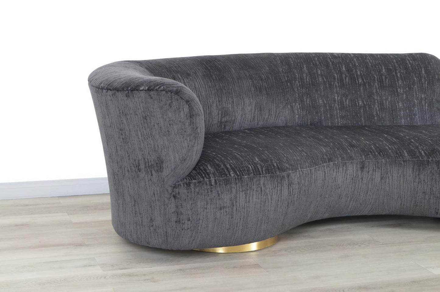 Vintage Brass "Serpentine" Sofa Attributed to Vladimir Kagan