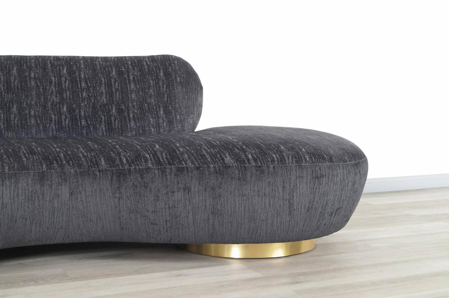 Vintage Brass "Serpentine" Sofa Attributed to Vladimir Kagan