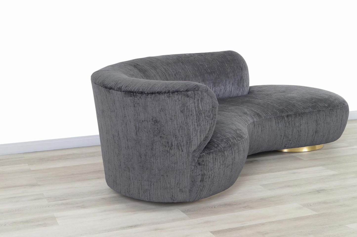 Vintage Brass "Serpentine" Sofa Attributed to Vladimir Kagan