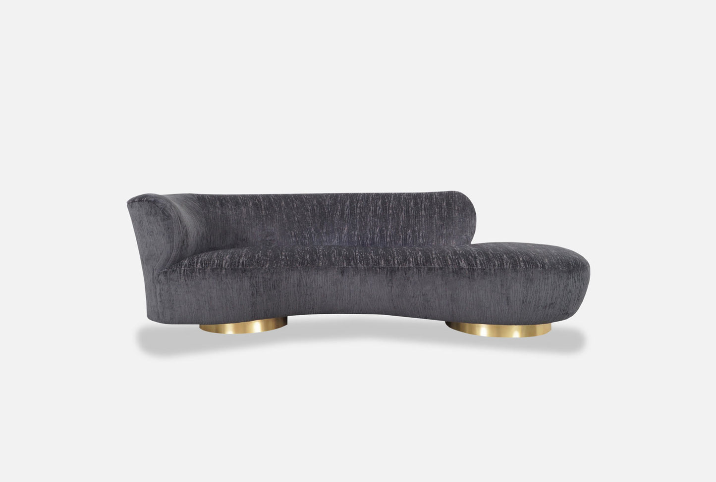 Vintage Brass "Serpentine" Sofa Attributed to Vladimir Kagan