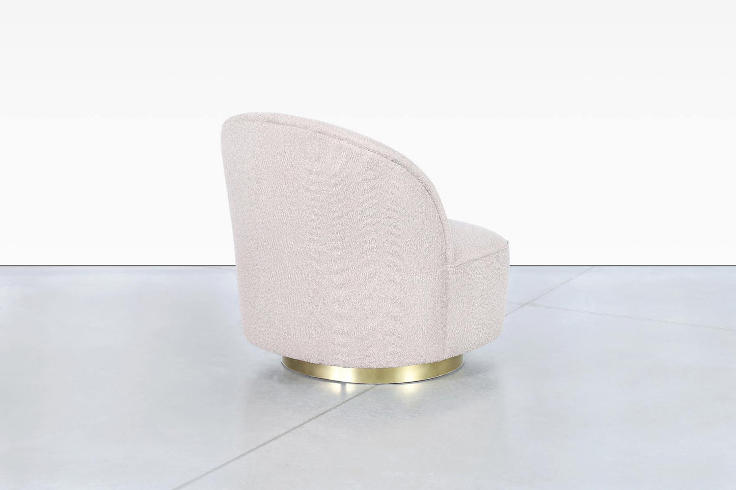 Vintage Brass Swivel Lounge Chairs