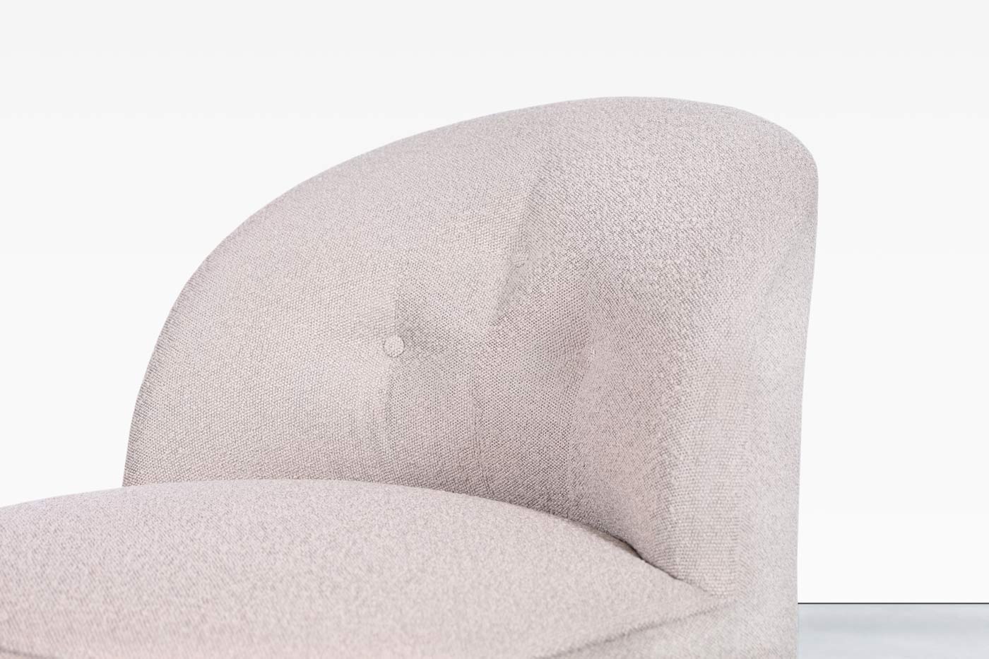 Vintage Brass Swivel Lounge Chairs