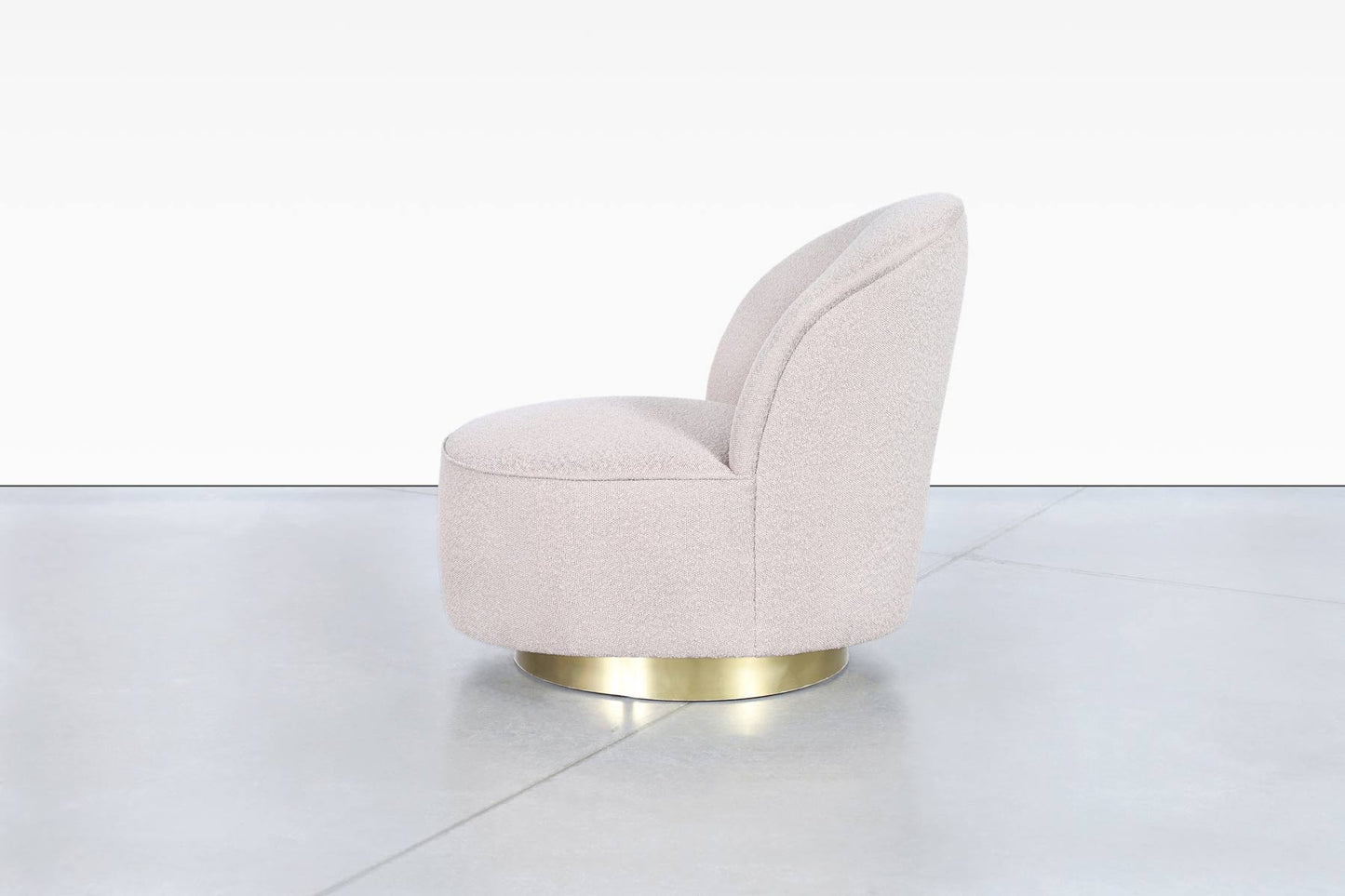 Vintage Brass Swivel Lounge Chairs