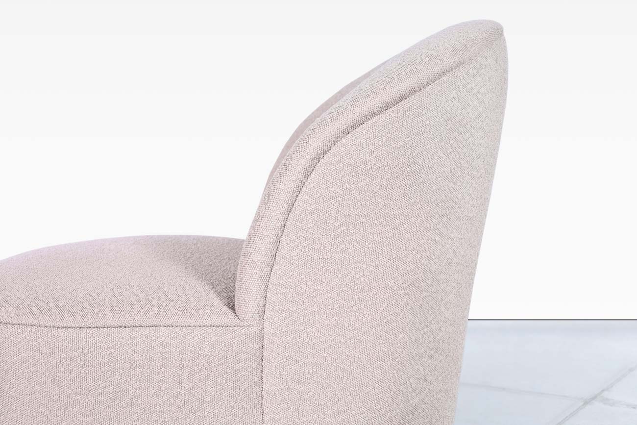 Vintage Brass Swivel Lounge Chairs