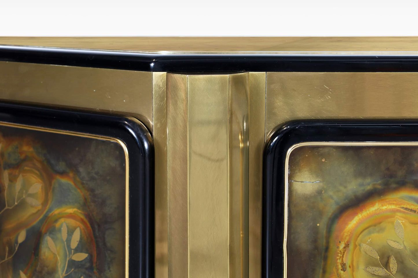 Vintage Brass "Tree of Life" Credenza by Bernhard Rohne for Mastercraft