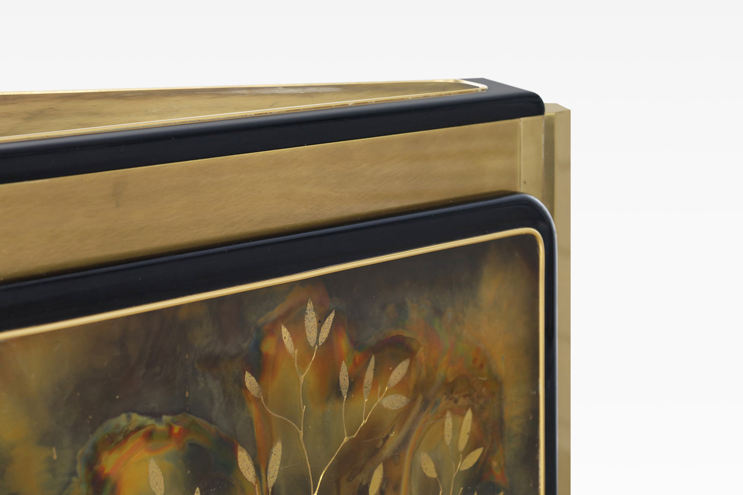 Vintage Brass "Tree of Life" Credenza by Bernhard Rohne for Mastercraft