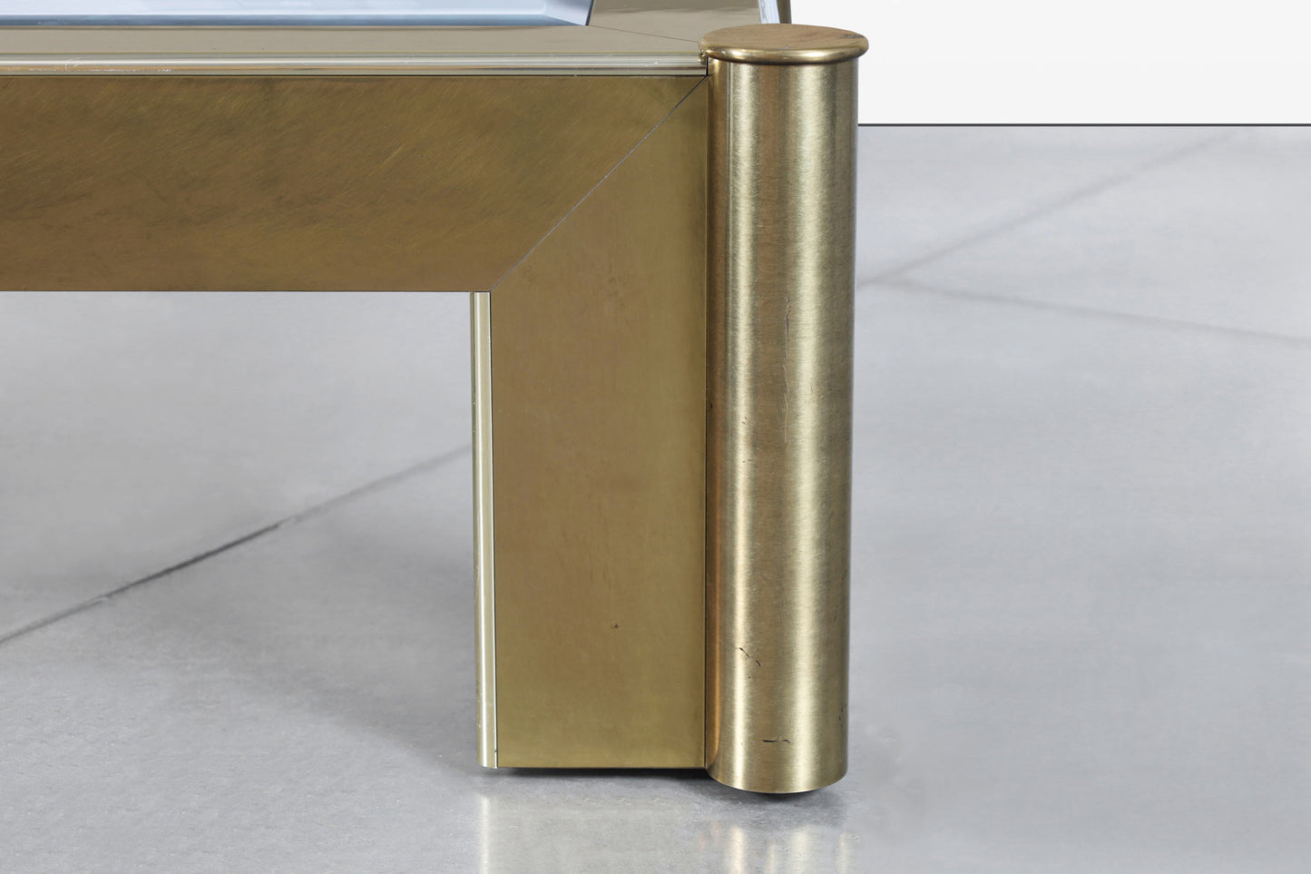 Vintage Brass and Glass Coffee Table Attributed to Mastercraft