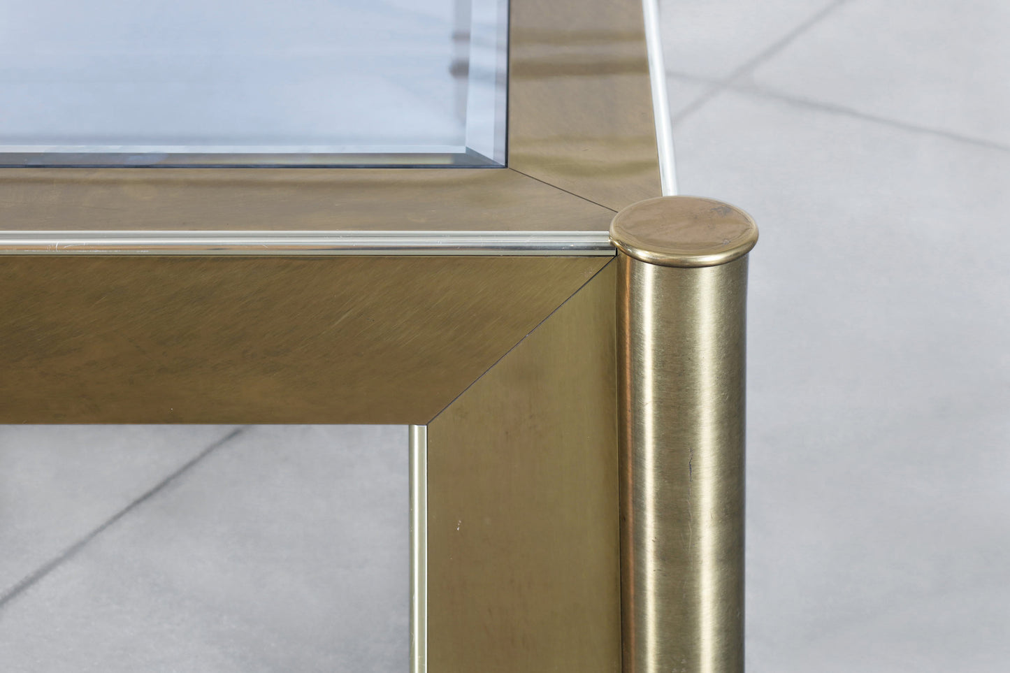 Vintage Brass and Glass Coffee Table Attributed to Mastercraft