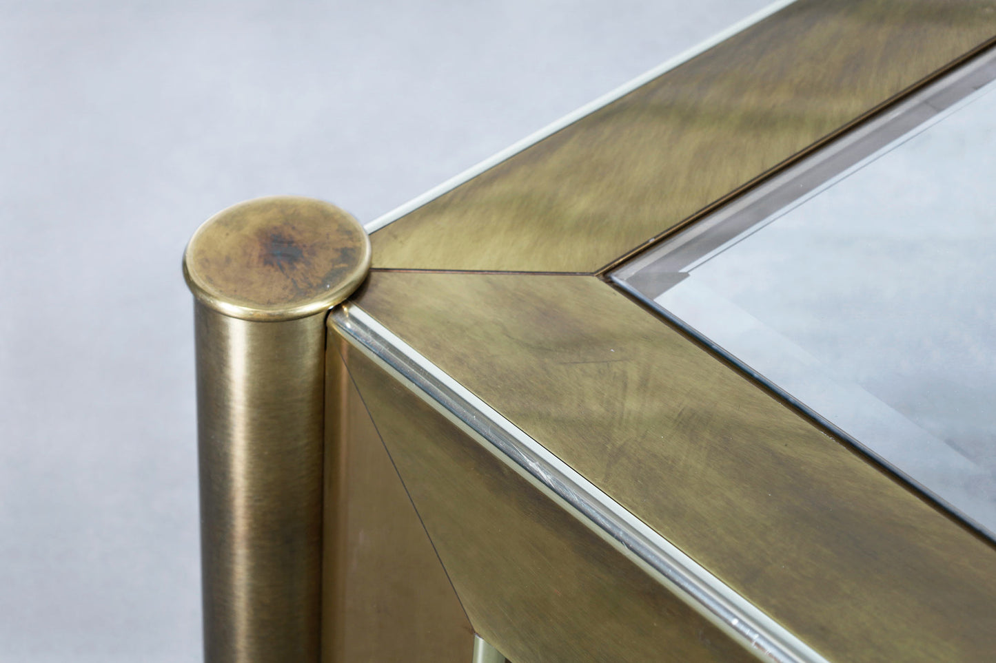 Vintage Brass and Glass Coffee Table Attributed to Mastercraft