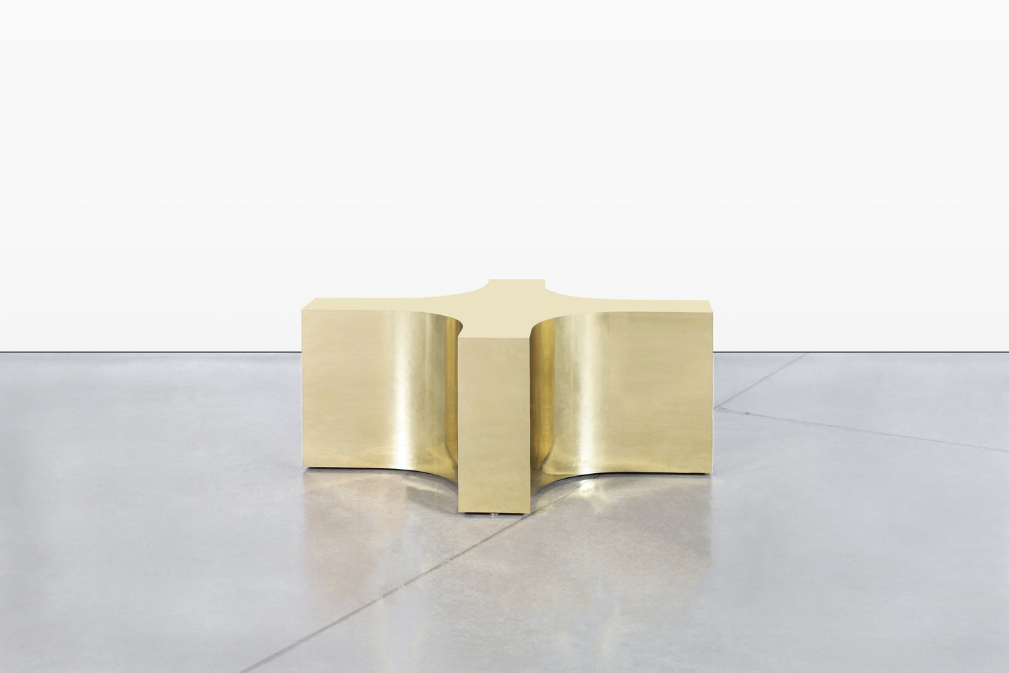 Vintage Brass and Glass Coffee Table