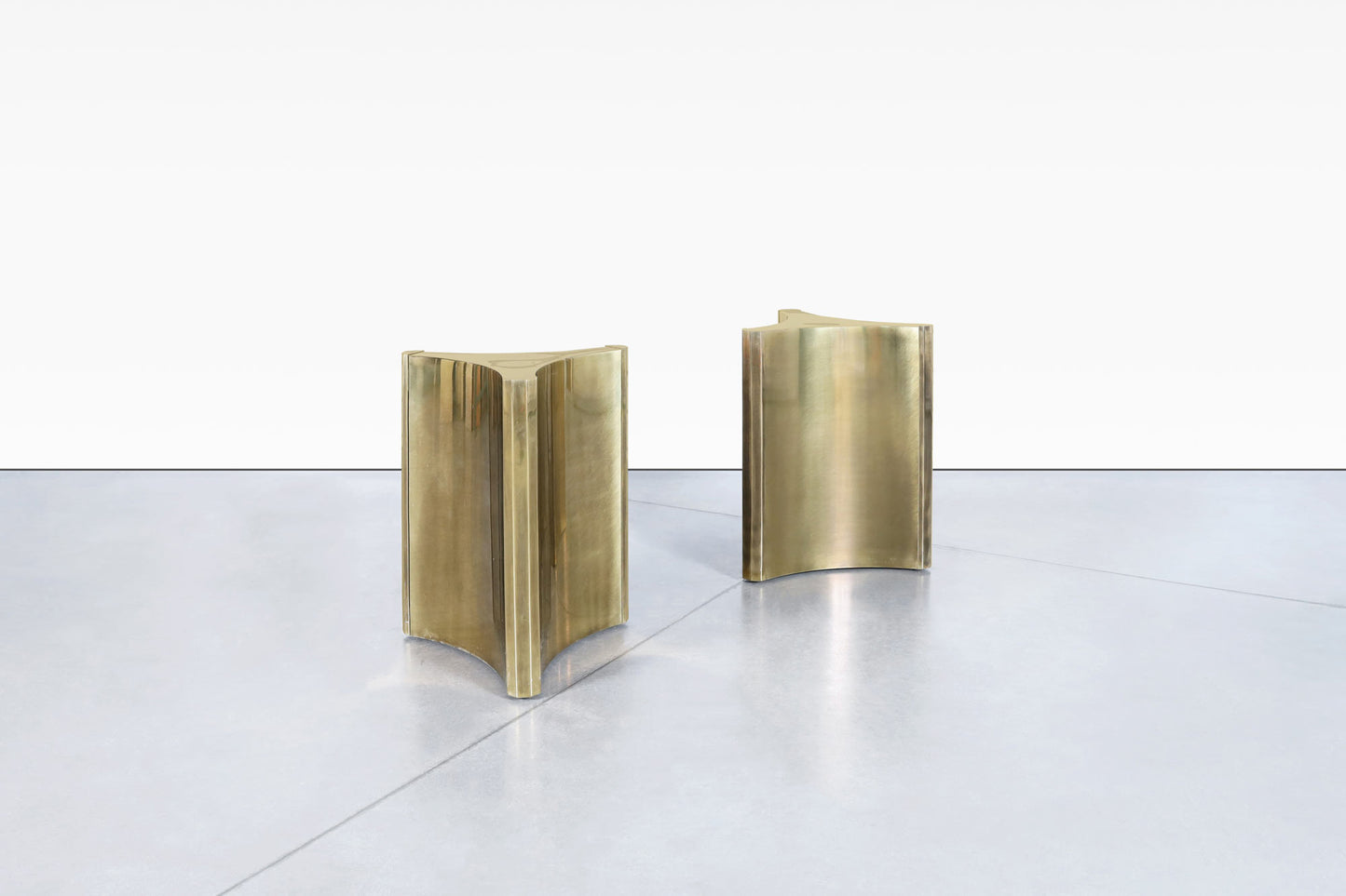 Vintage Brass and Glass "Trilobi" Dining Table by Mastercraft