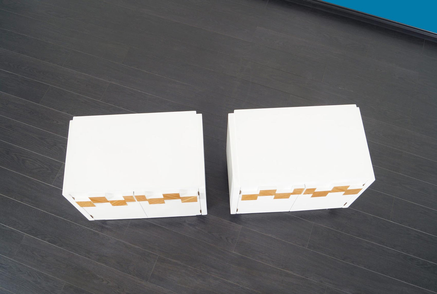 Mid-Century Brutalist Mosaic Nightstands by Lane Furniture