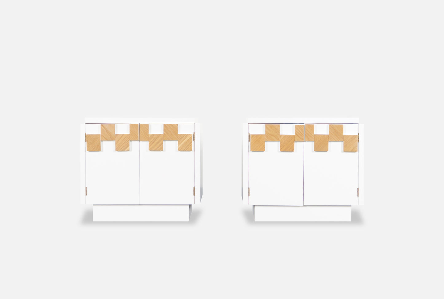 Mid-Century Brutalist Mosaic Nightstands by Lane Furniture