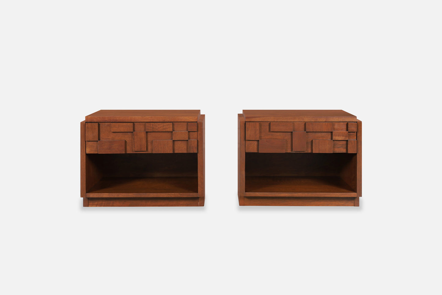 Vintage Brutalist “Staccato” Nightstands by Lane