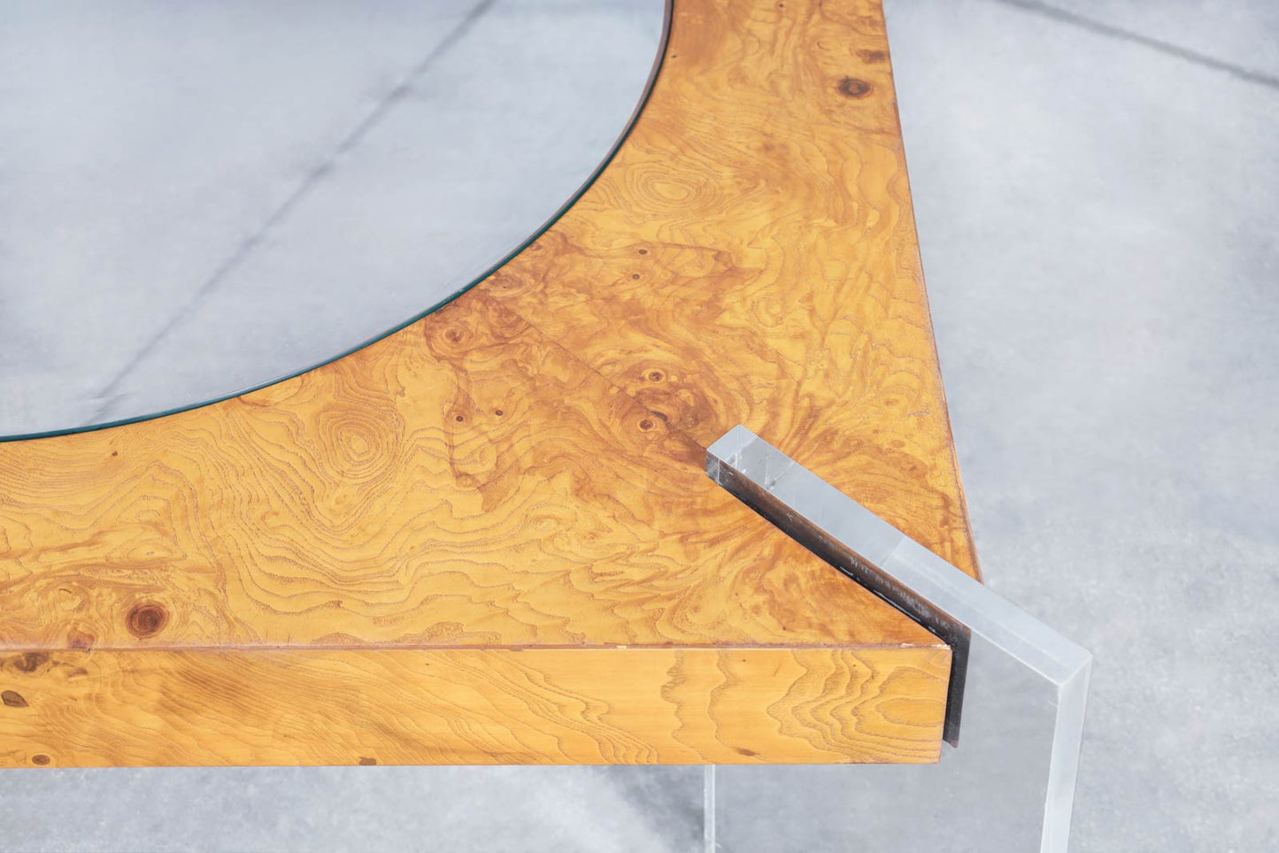 Vintage Burl Wood Coffee Table by Vladimir Kagan